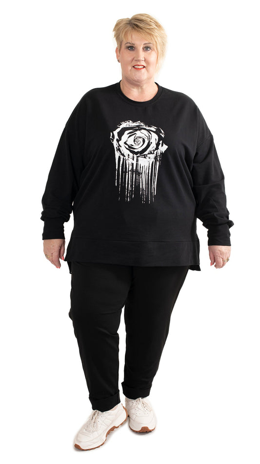 Storm sweat black - crying rose
