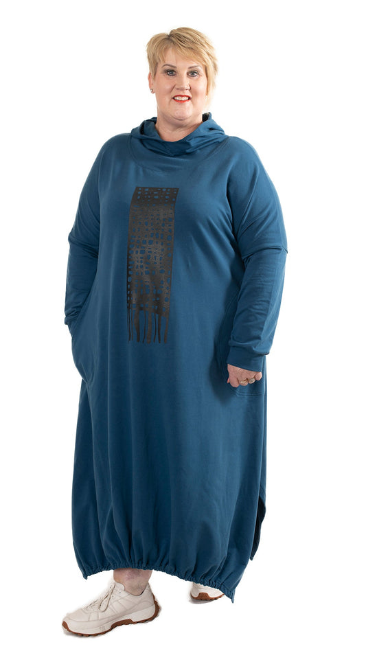 Skate dress Blue - Weave print