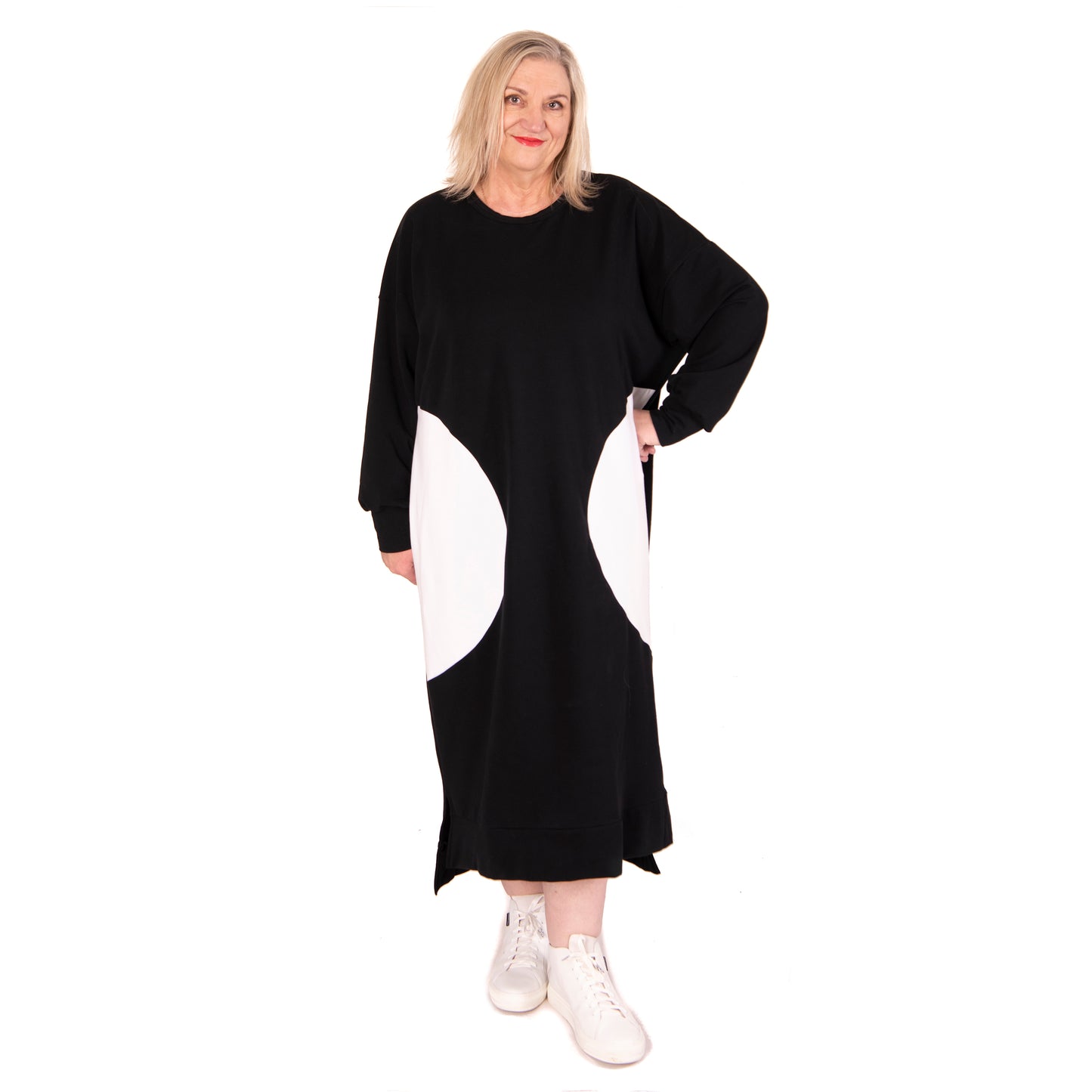 crescent dress - white