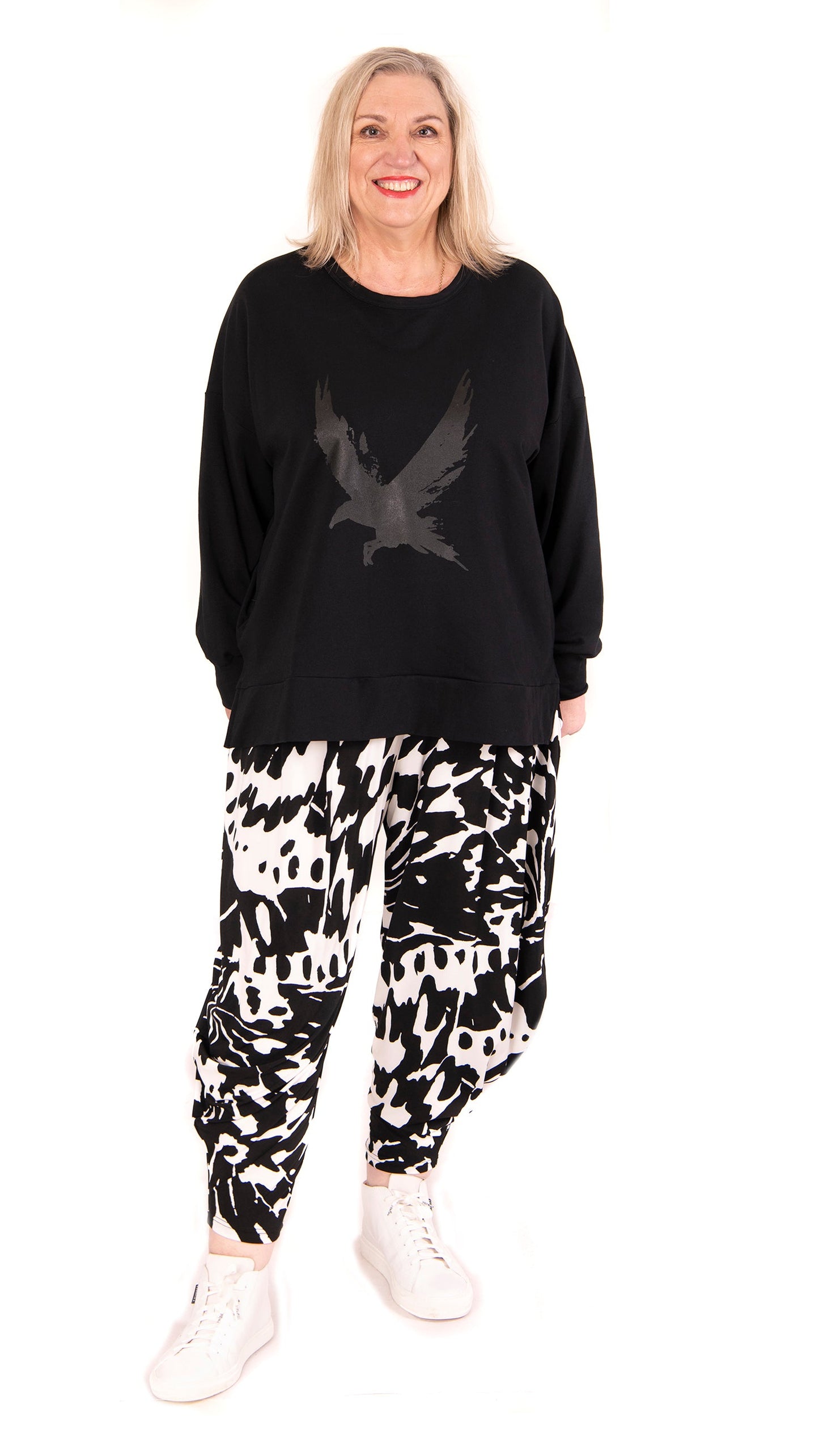 roxette pant - black/white print