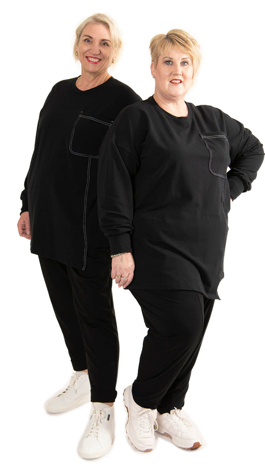Patch Pocket Sweat - Black