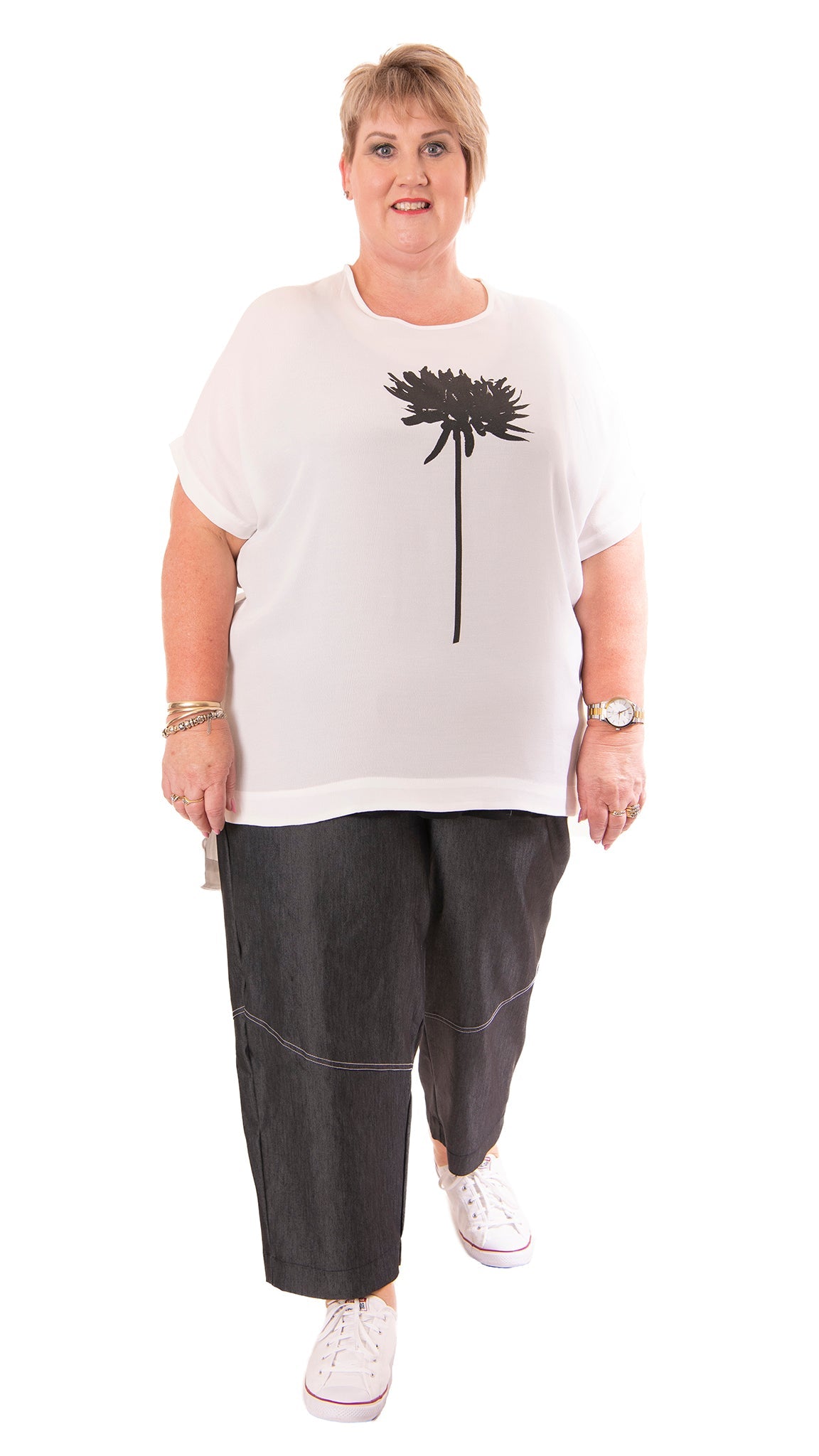 fluid top vintage - dahlia