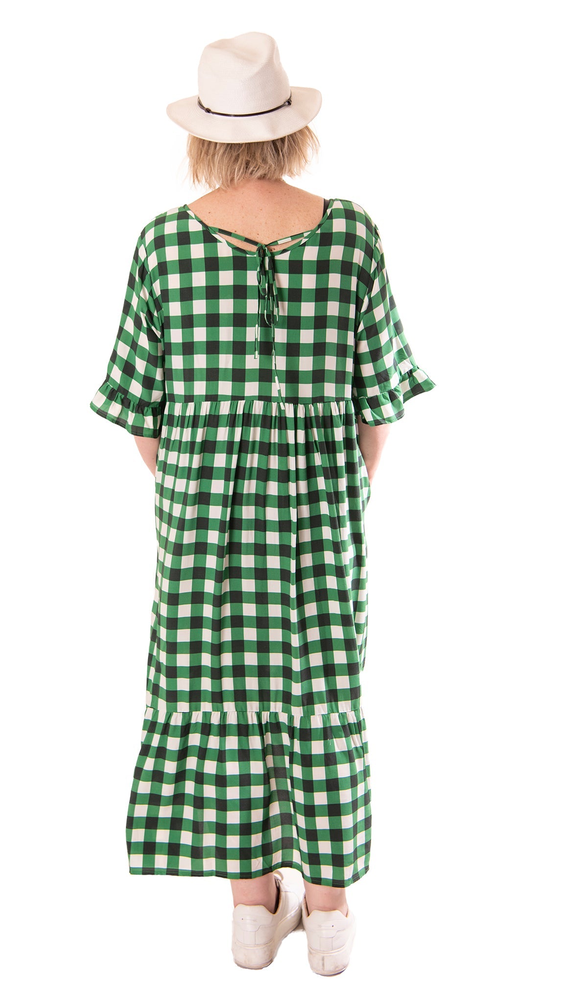 lilah dress - green gingham