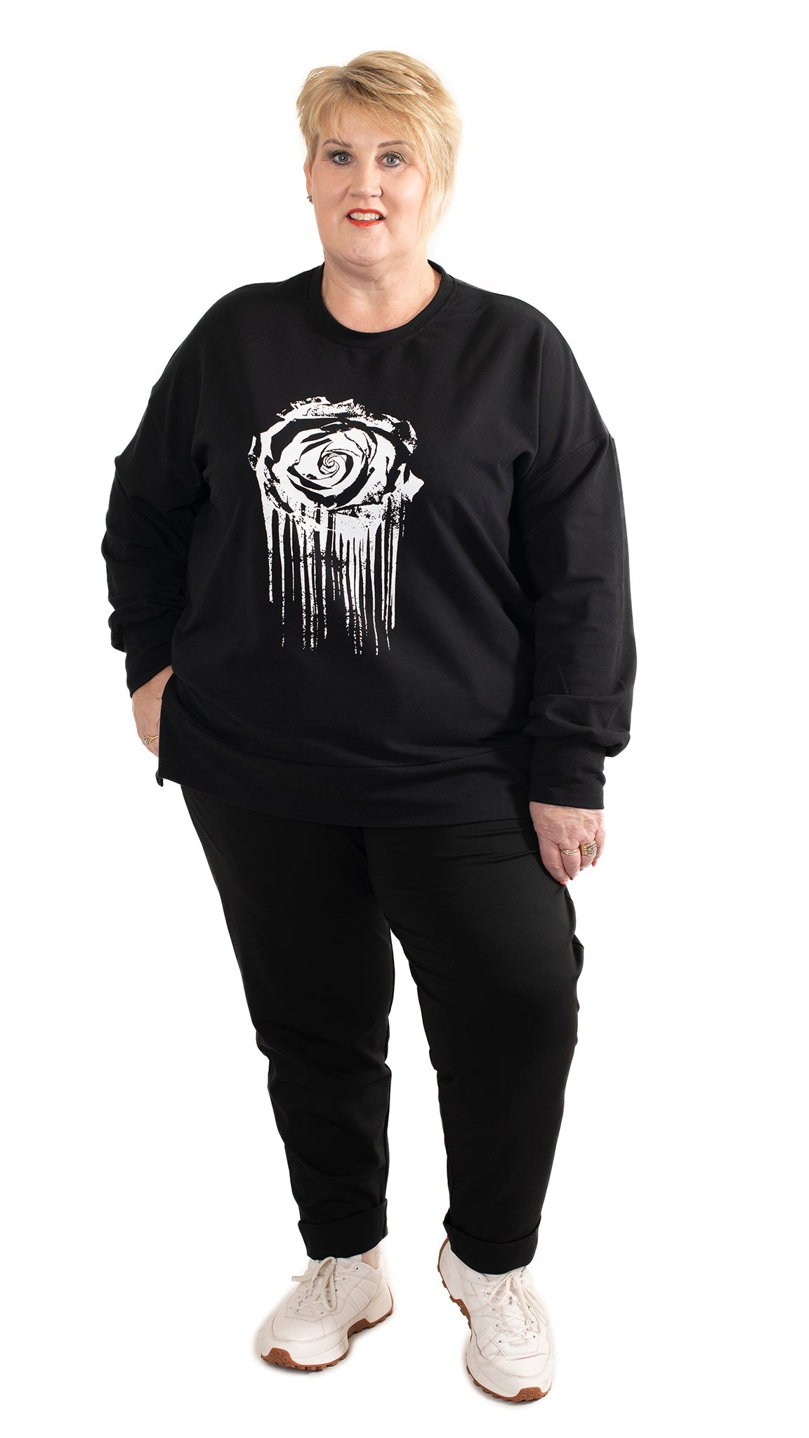Storm sweat black - crying rose