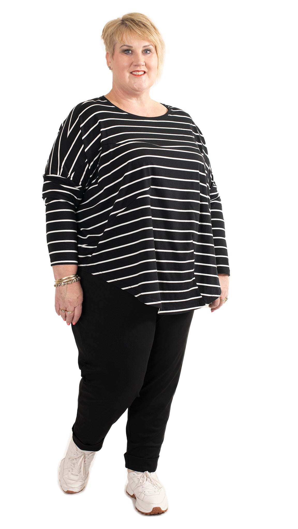 Dart top - Black stripe