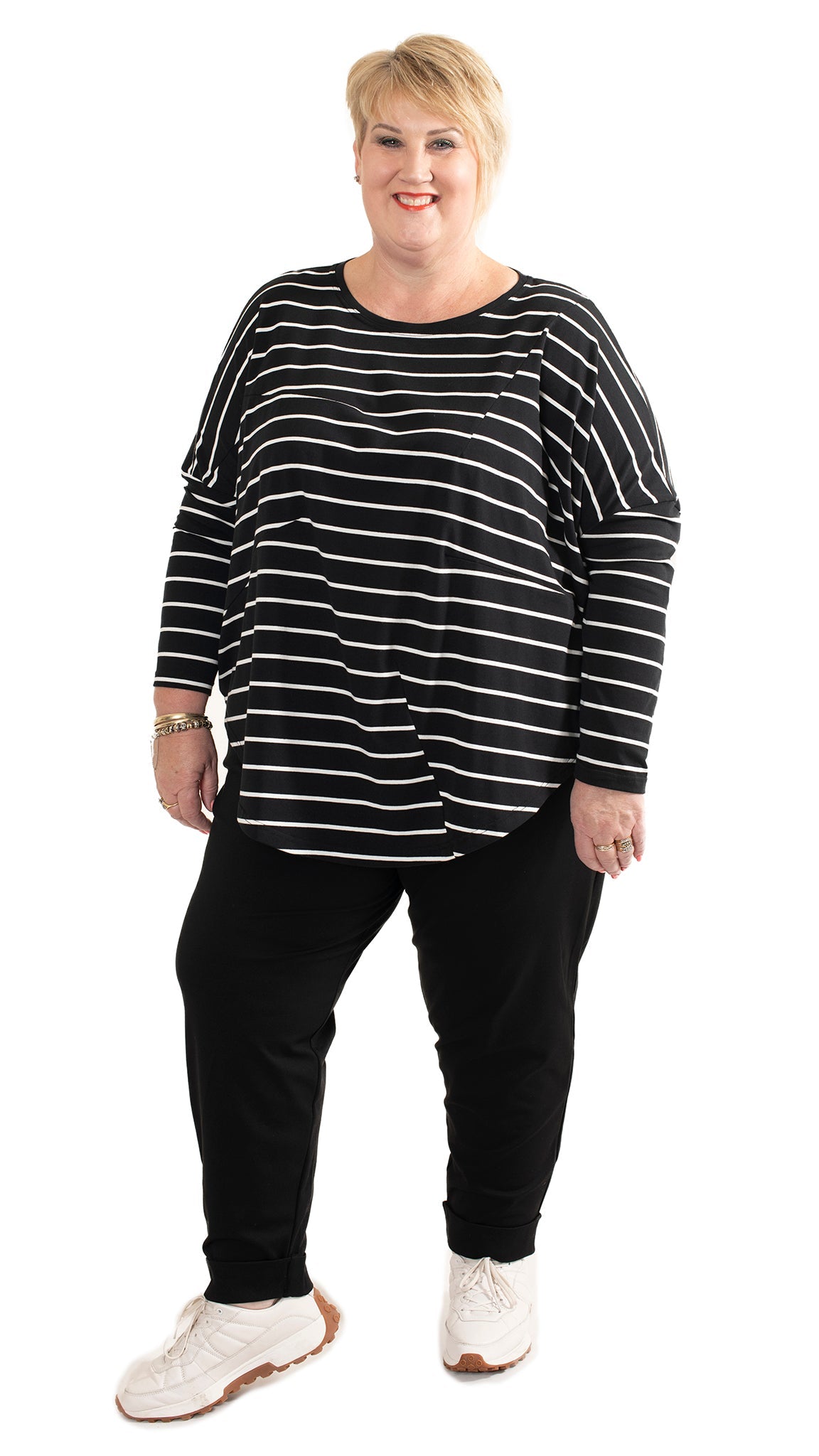 Dart top - Black stripe