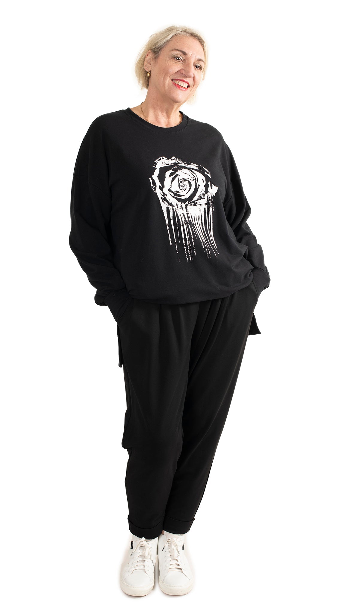 Storm sweat black - crying rose