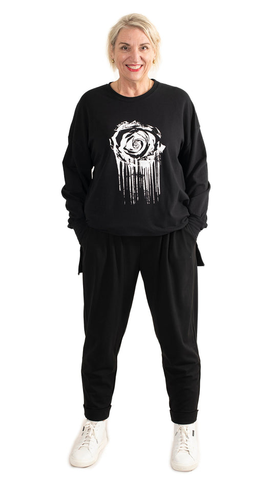 Storm sweat black - crying rose