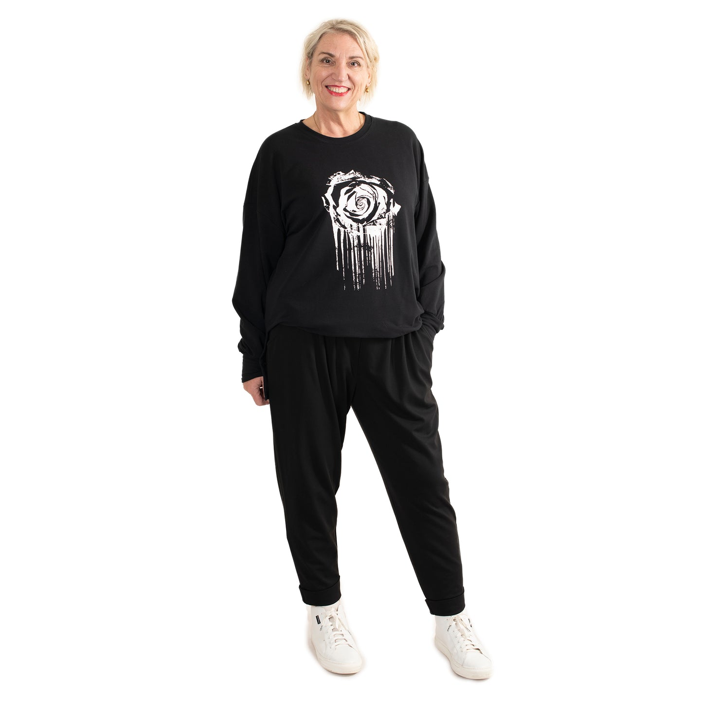 Storm sweat black - crying rose