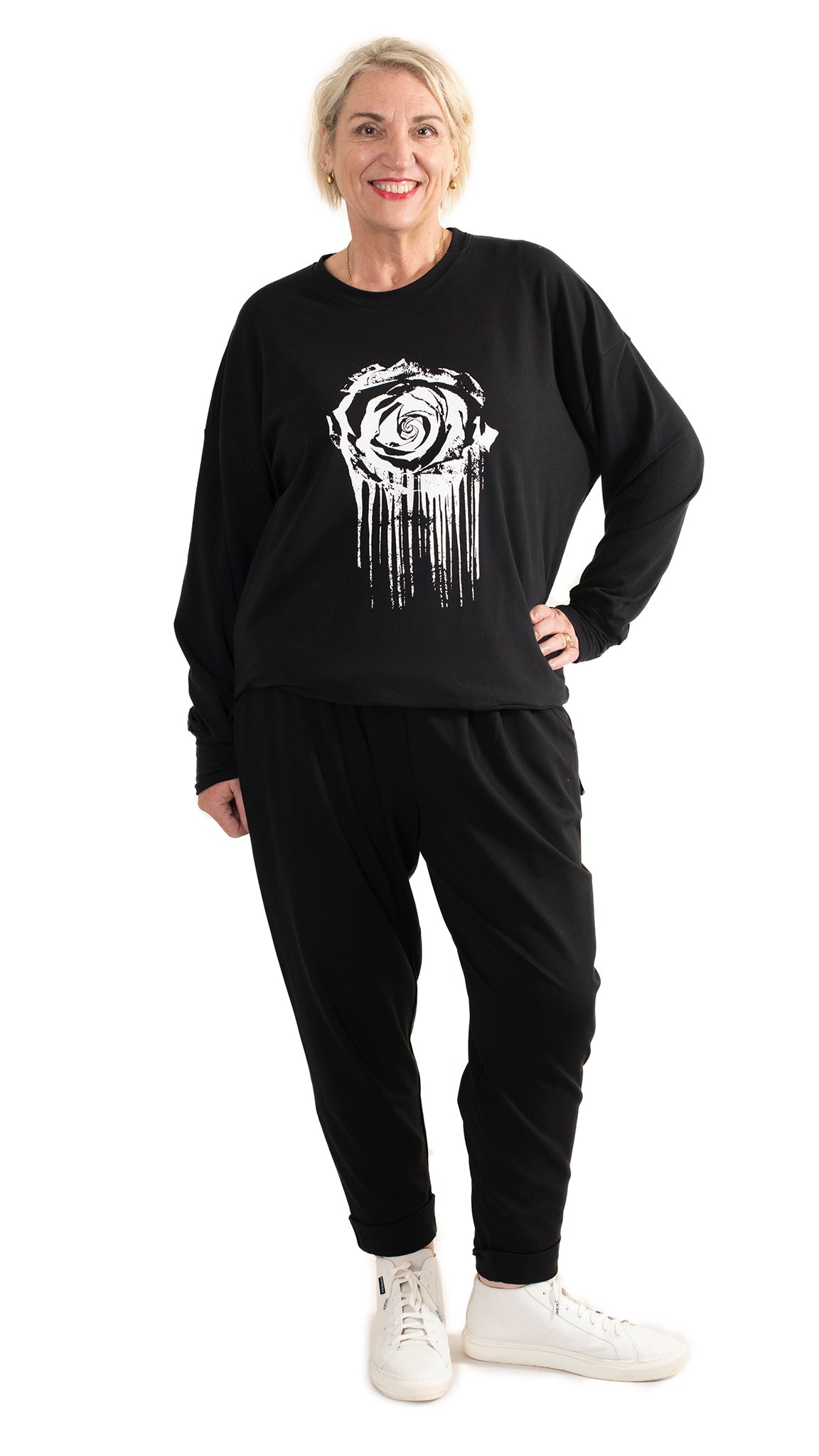 Storm sweat black - crying rose