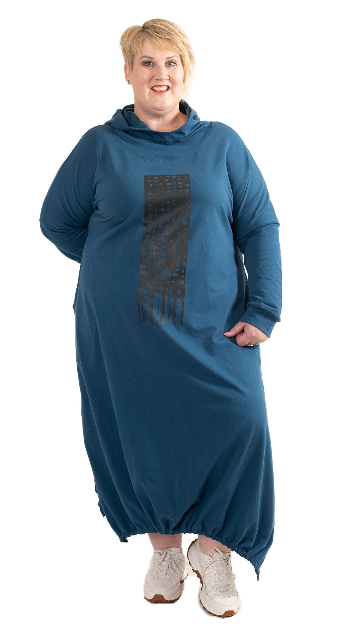 Skate dress Blue - Weave print