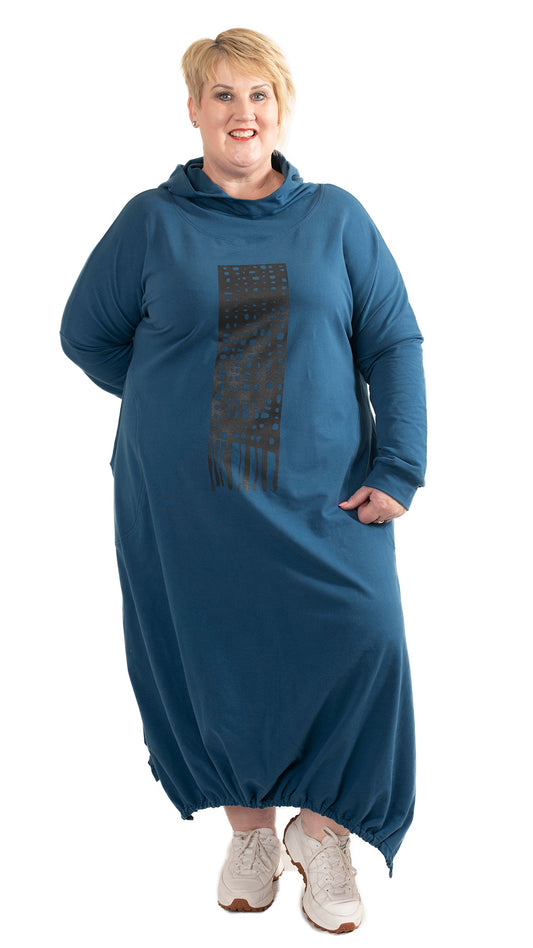 Skate dress Blue - Weave print