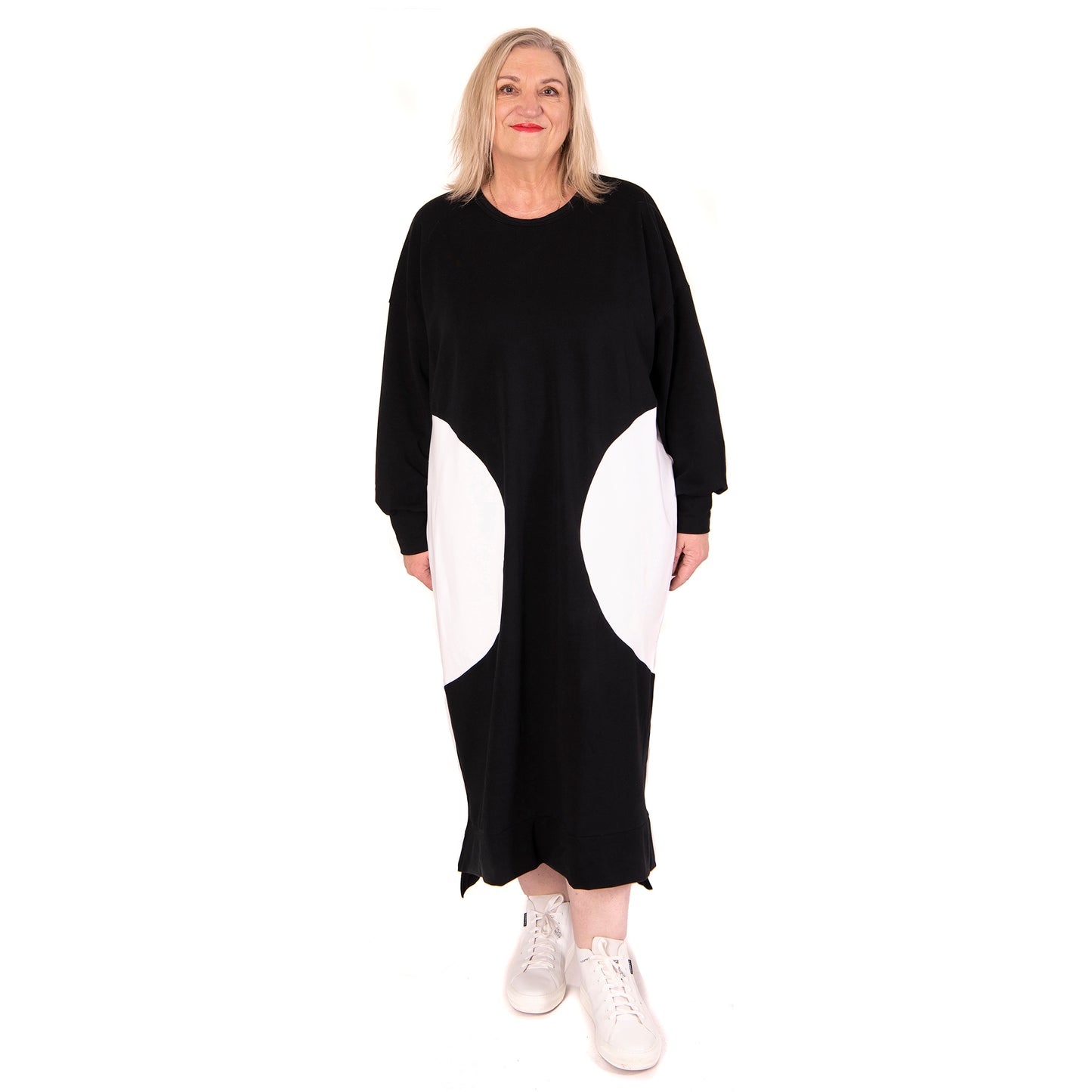 crescent dress - white