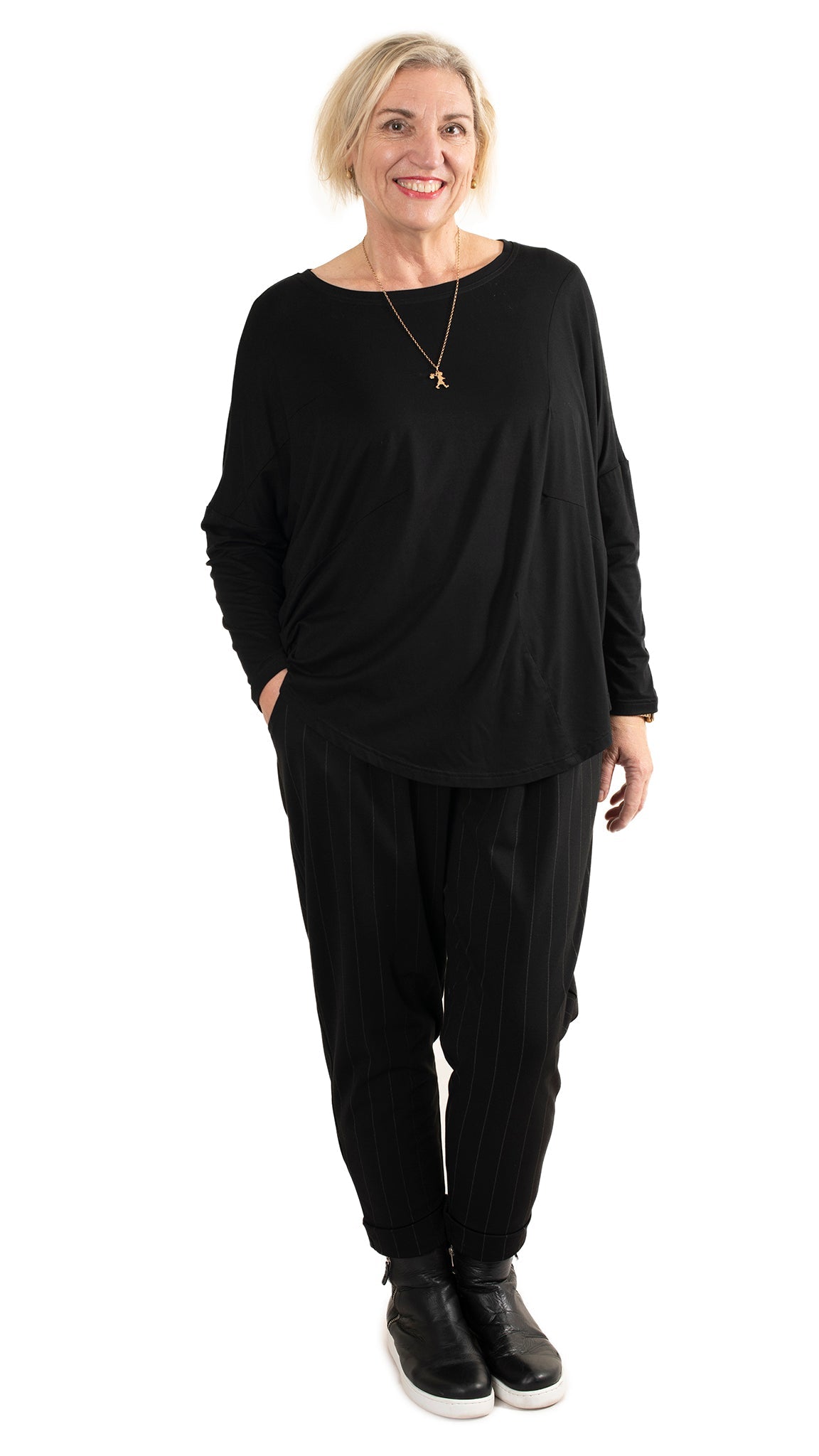 Star Pant - Black Pinstripe