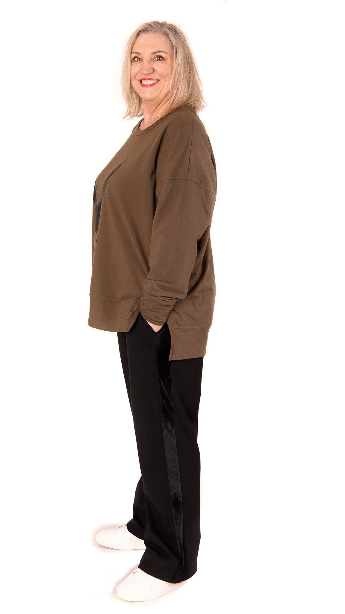 relax pant - velvet stripe