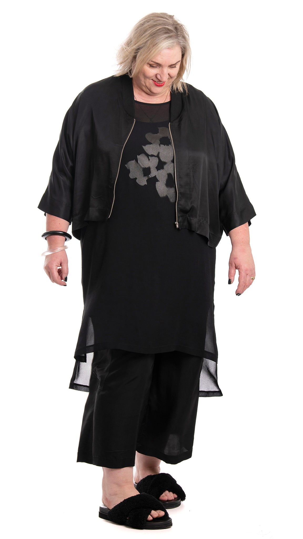 muse pant black satin